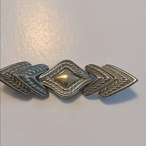 Revcor Silver Tone Arrow Shape 3 Piece Belt Buckle 6.5" Interlocking Buckle